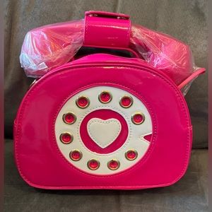 Telephone Hot Pink Shoulderbag/Crossbodybag & Dust Bag, New